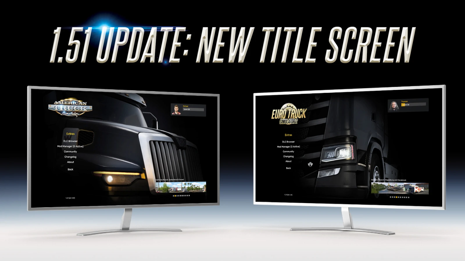 1.51 Update - New Title Screen for ATS and ETS2