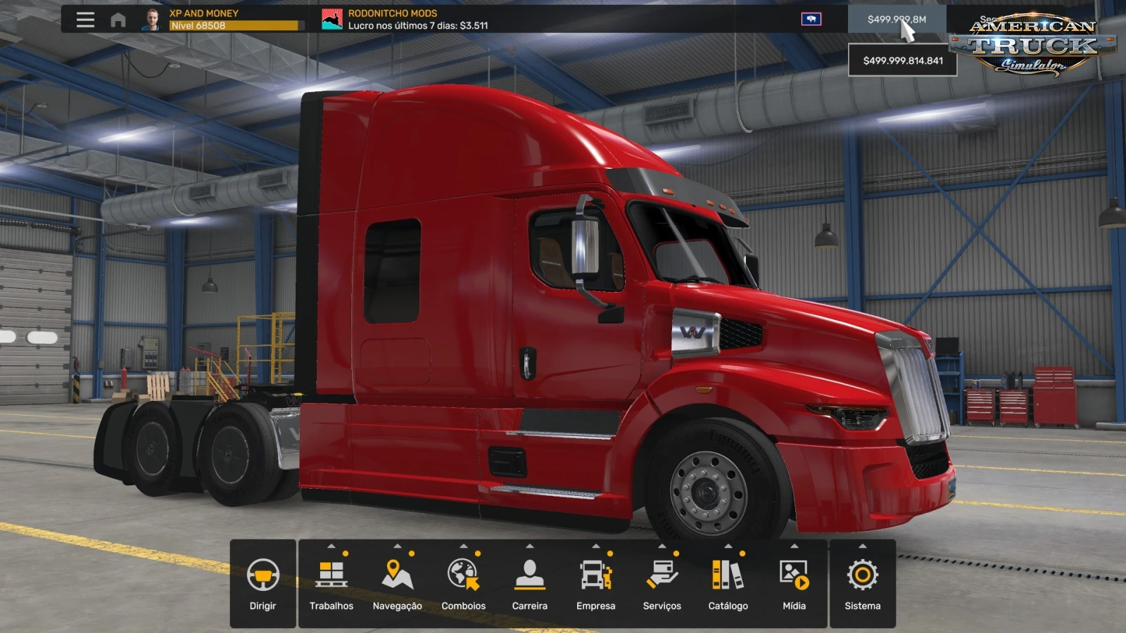 XP and Money Mod v1.3 By Rodonitcho Mods (1.51.x) for ATS