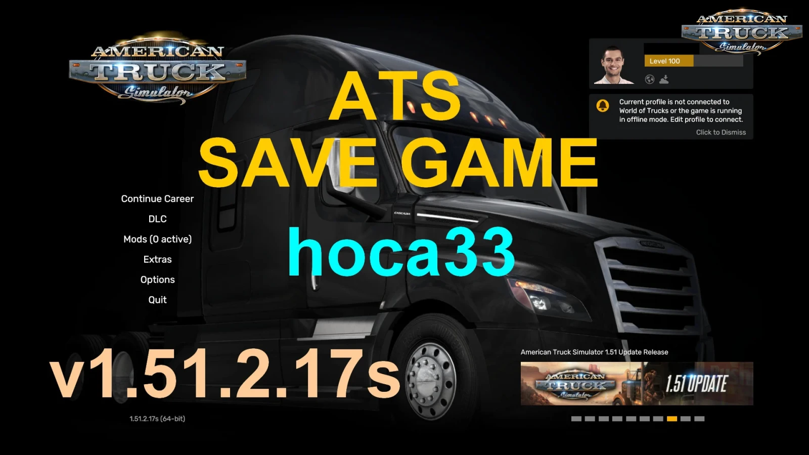 Save Game Profile v1.2 by hoca33 (1.52.x) for ATS