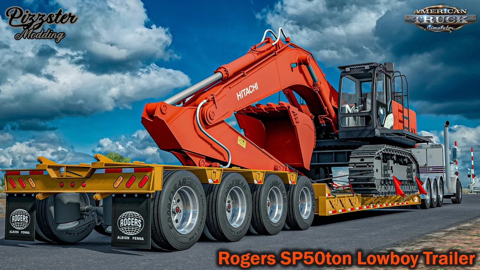 Rogers SP50ton Lowboy Trailer v2.1.5 (1.53.x) for ATS