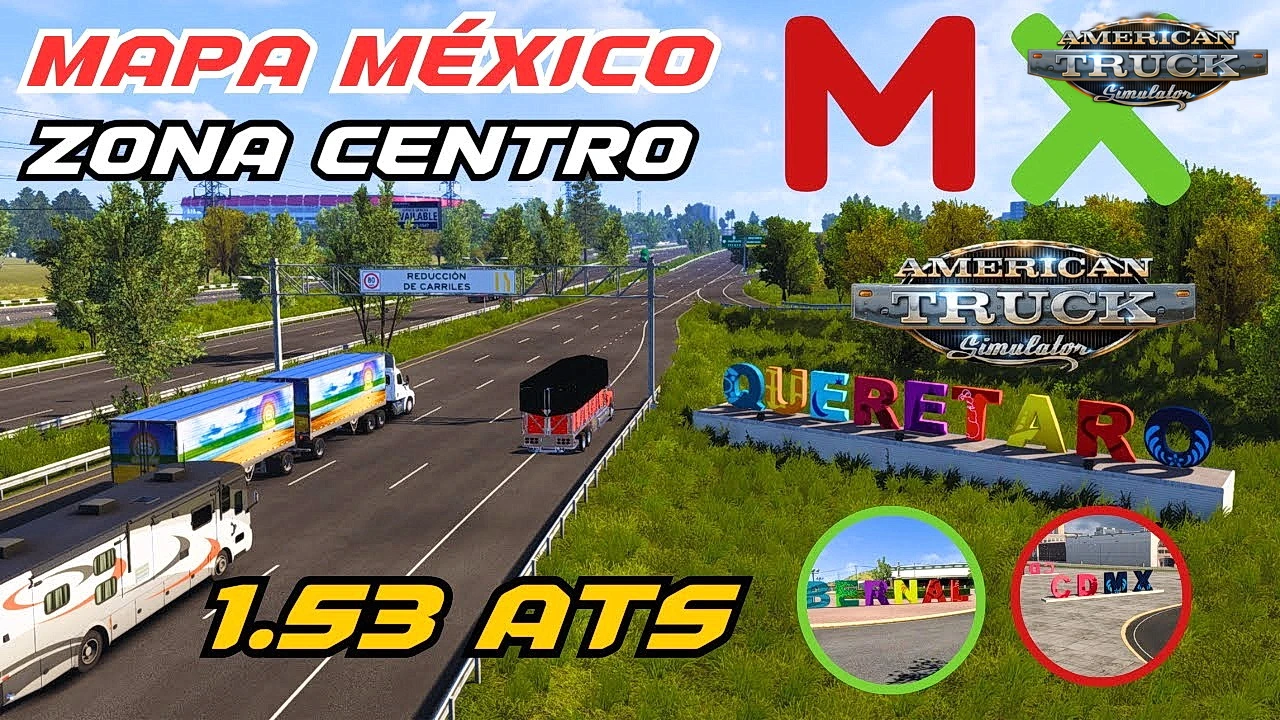 Mapa Mexico Zona Centro Map v1.53 (1.53.x) for ATS