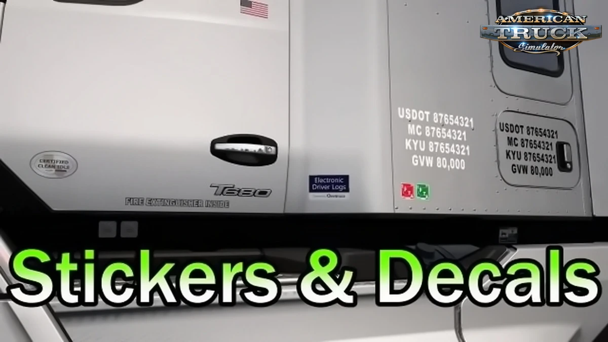 Stickers & Decals v1.7.1 (1.54.x) for ATS