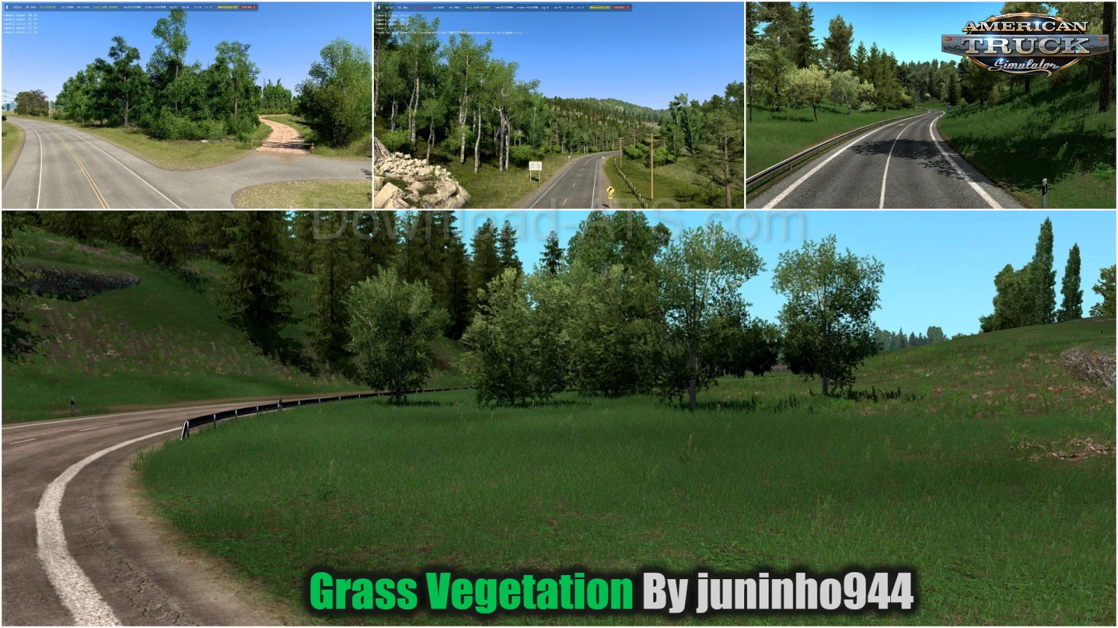 Grass Vegetation Mod v3.6 by juninho944 (1.56.x) for ATS