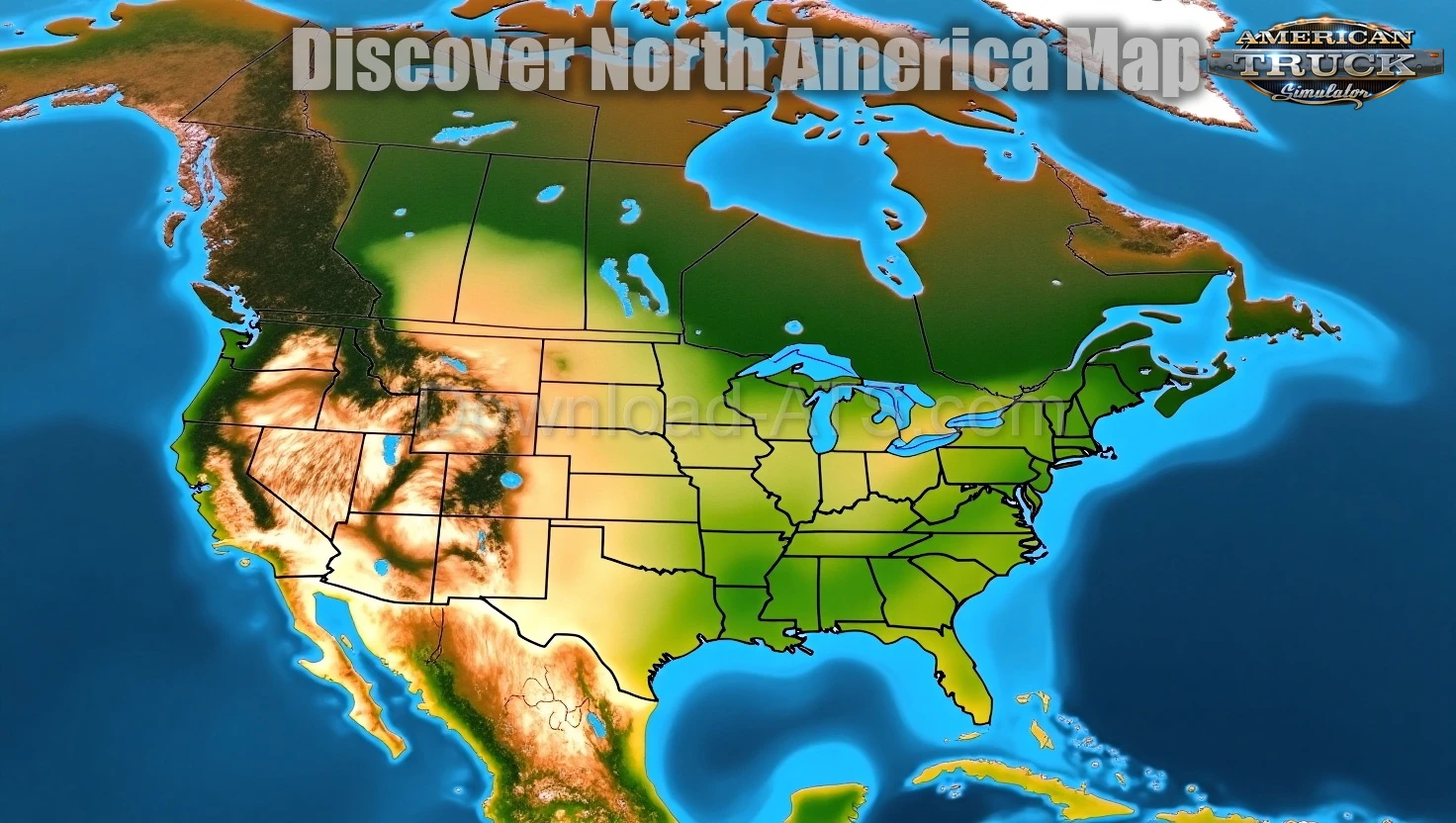 Discover North America Map v1.7.1 (1.56.x) for ATS