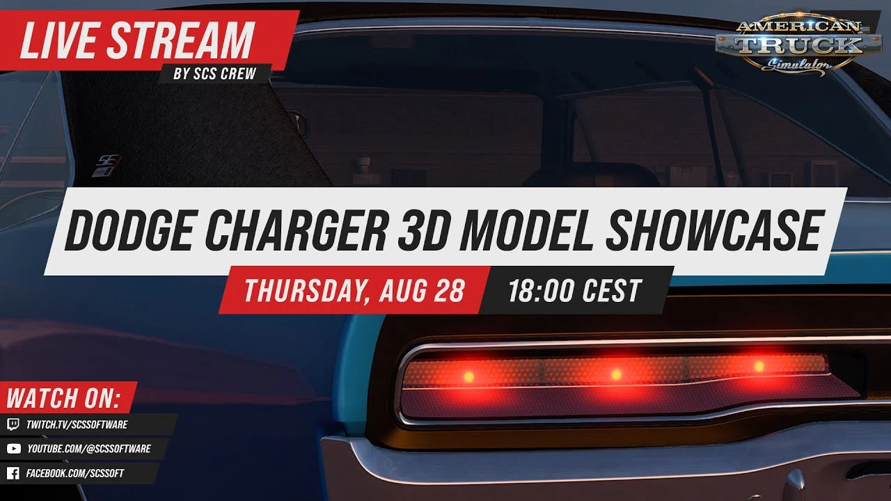 Dodge Charger 3D Model Showcase - American Truck Simulator