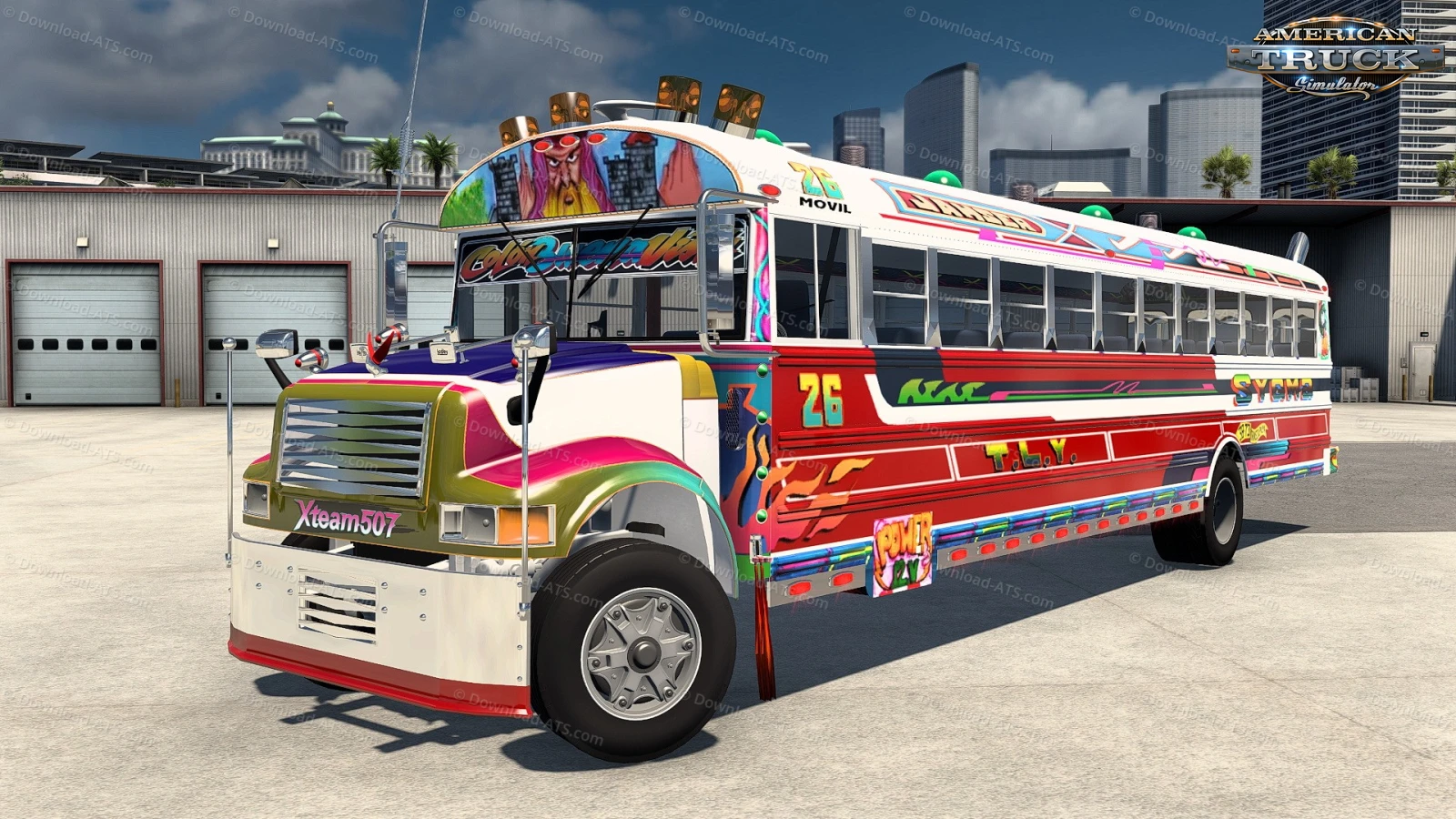 Diablo Rojo Panama Bus v1.7 (1.57.x) for ATS