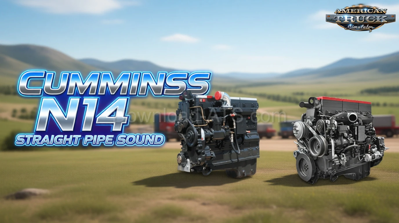 Cummins N14 Straight Pipe Sound v2.0 (1.57.x) for ATS