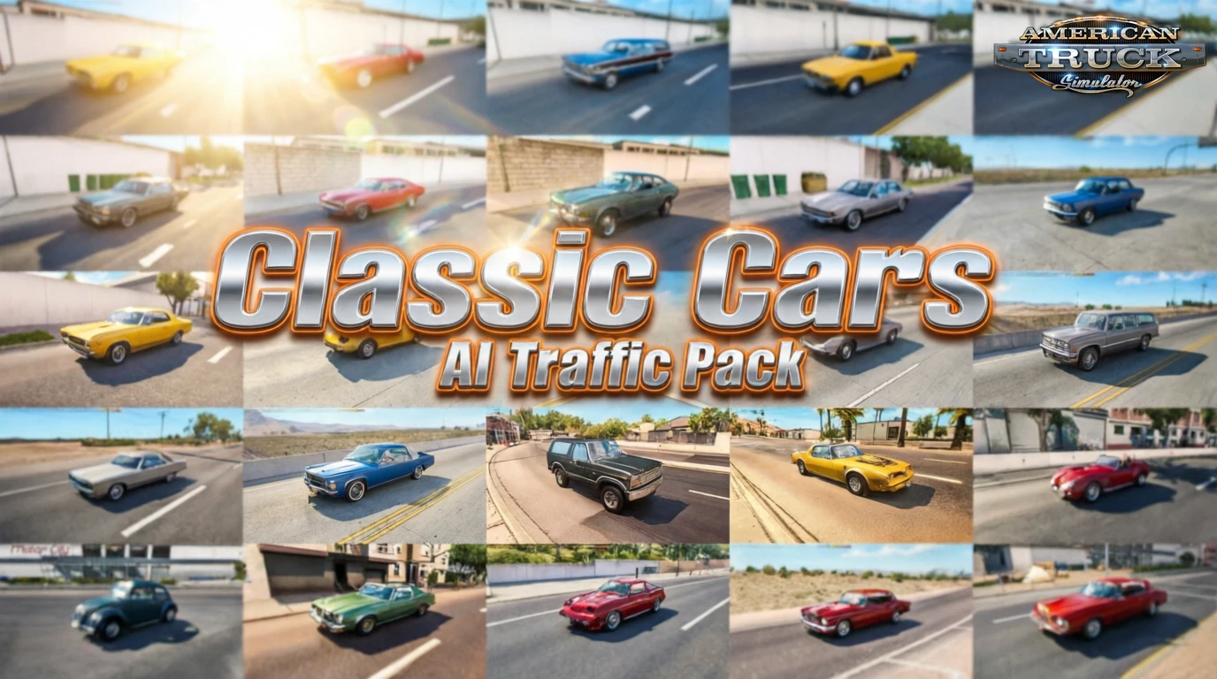 Classic Cars AI Traffic Pack v9.0.11 by Jazzycat (1.58.x) for ATS