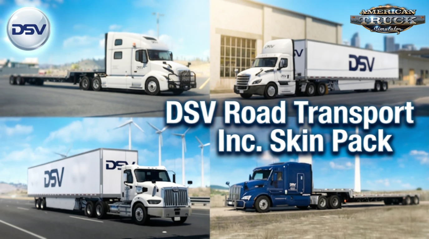 DSV Road Transport Inc. Skin Pack v1.0 (1.58.x) for ATS