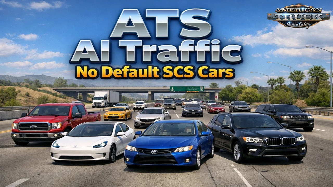 AI Traffic No Default SCS Cars and Buses v1.58 (1.58.x) for ATS