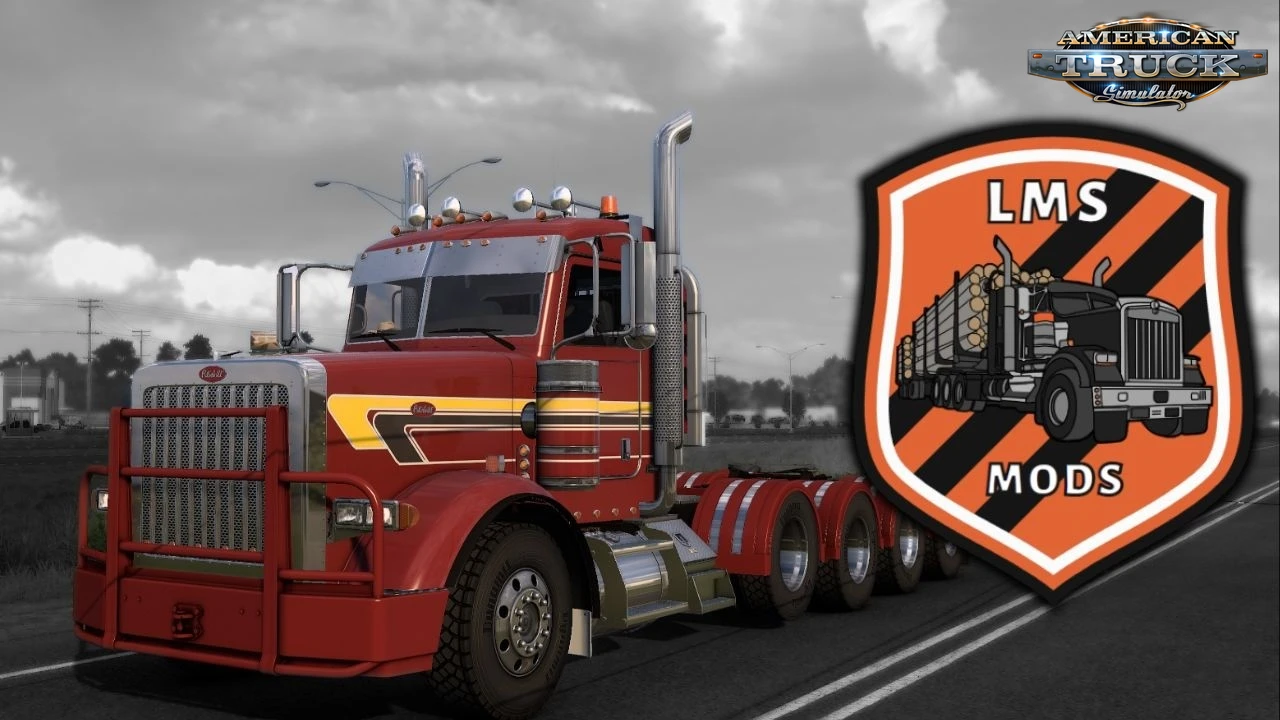 Peterbilt 10x6 Lift Axle By LMSMods for ATS - Video Gameplay