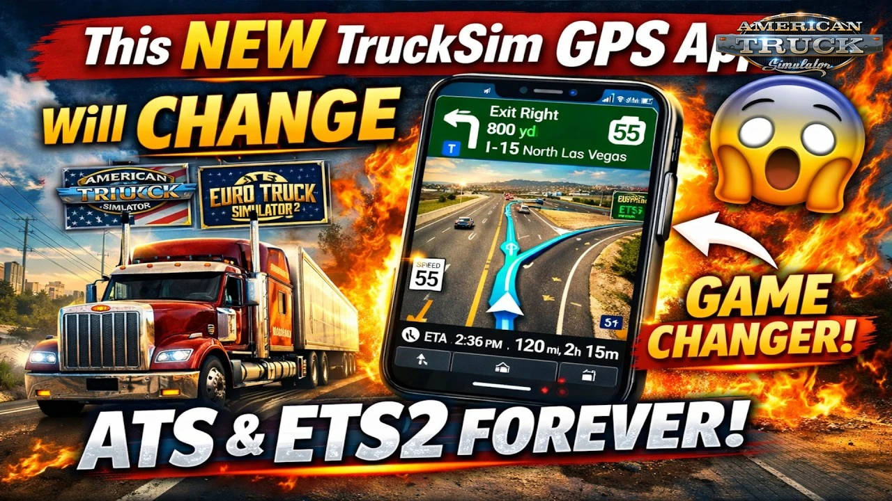 TruckSim GPS App for ATS and ETS2 - Video Gameplay TruckSim GPS App for ATS and ETS2 - Video Gameplay