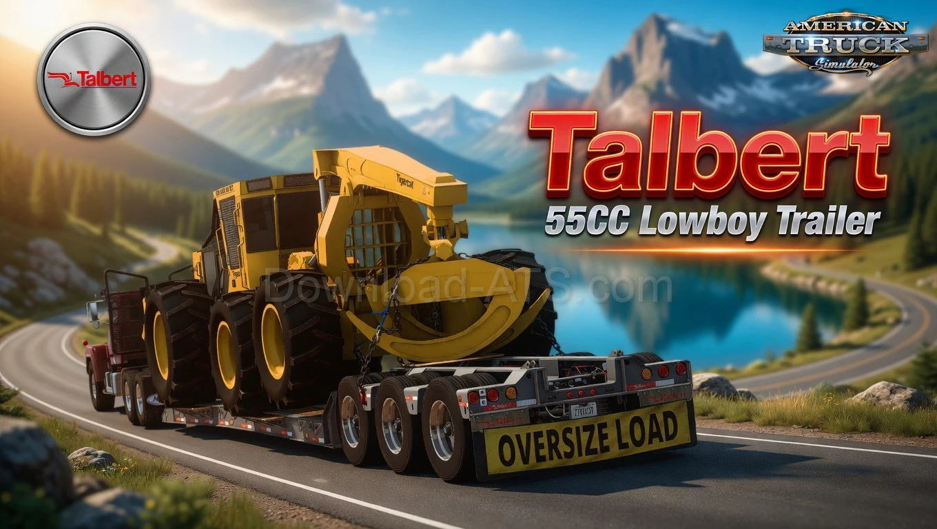 Talbert 55CC Lowboy Trailer v1.0 (1.58.x) for ATS