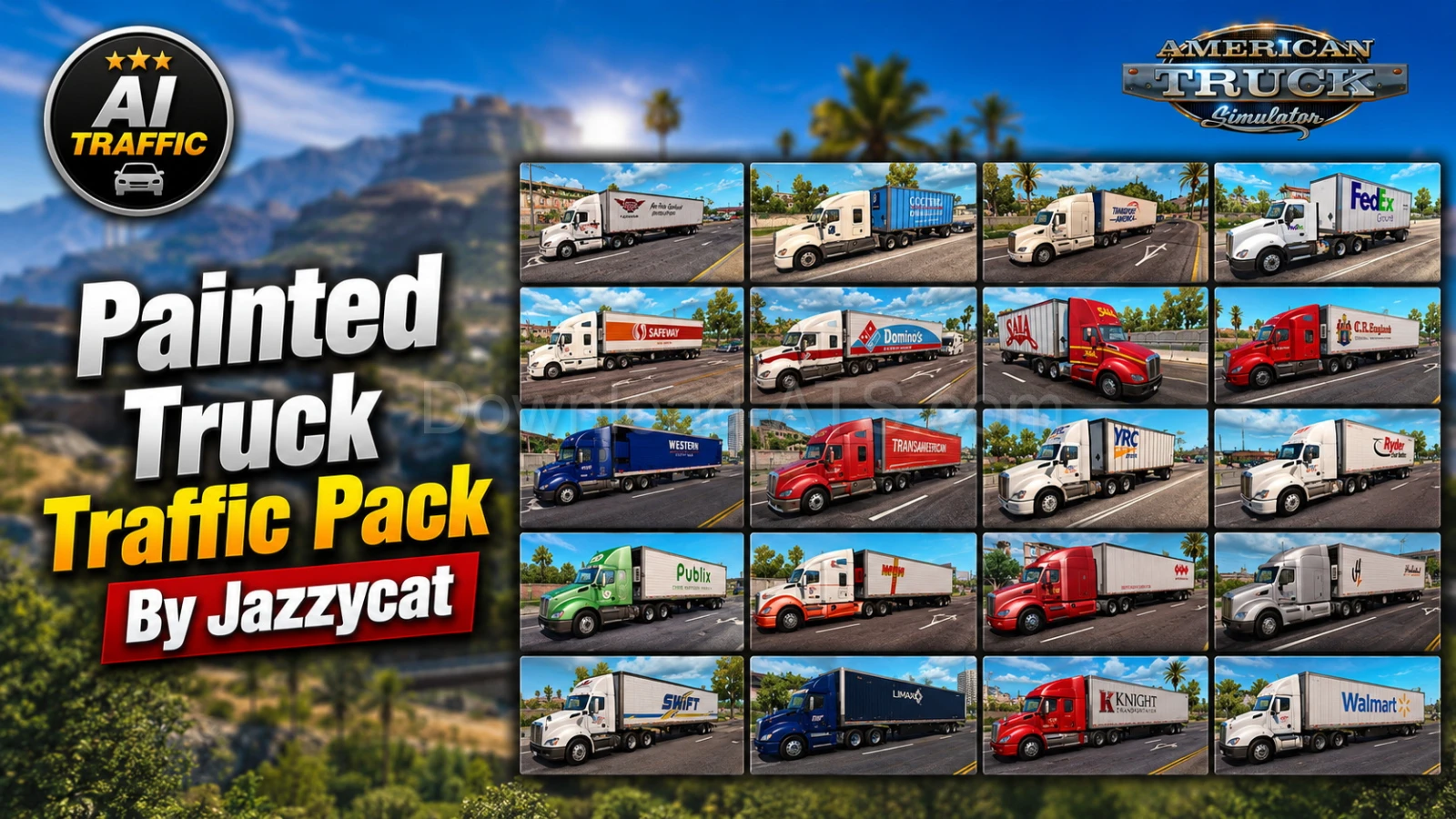 Painted Truck Traffic Pack v6.1.15 By Jazzycat (1.59.x) for ATS