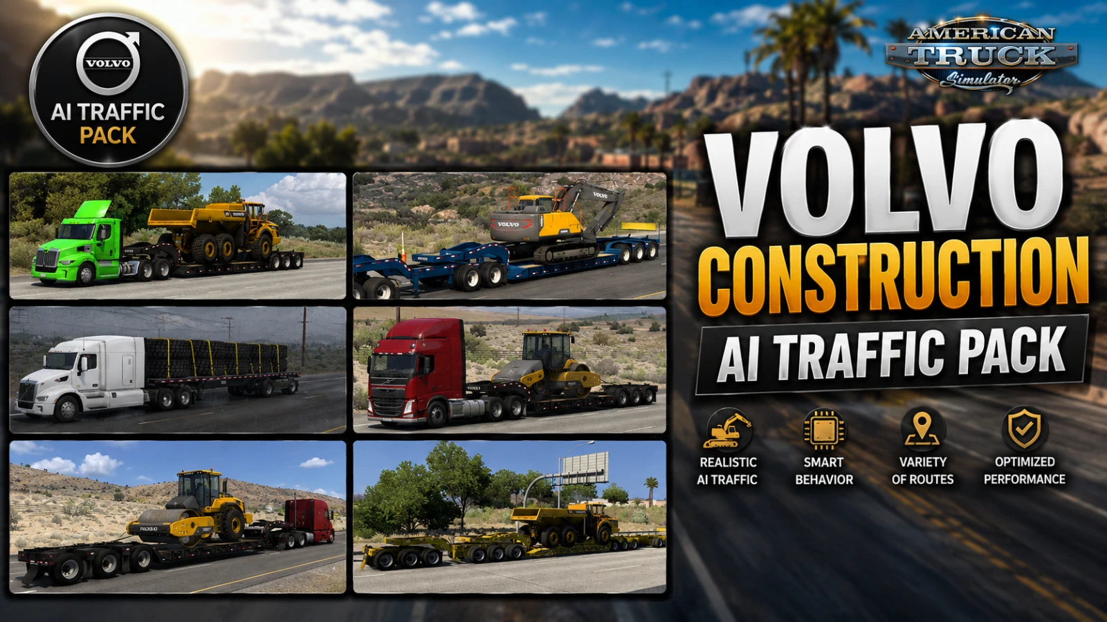 Volvo Construction AI Traffic Pack v1.0 (1.59.x) for ATS