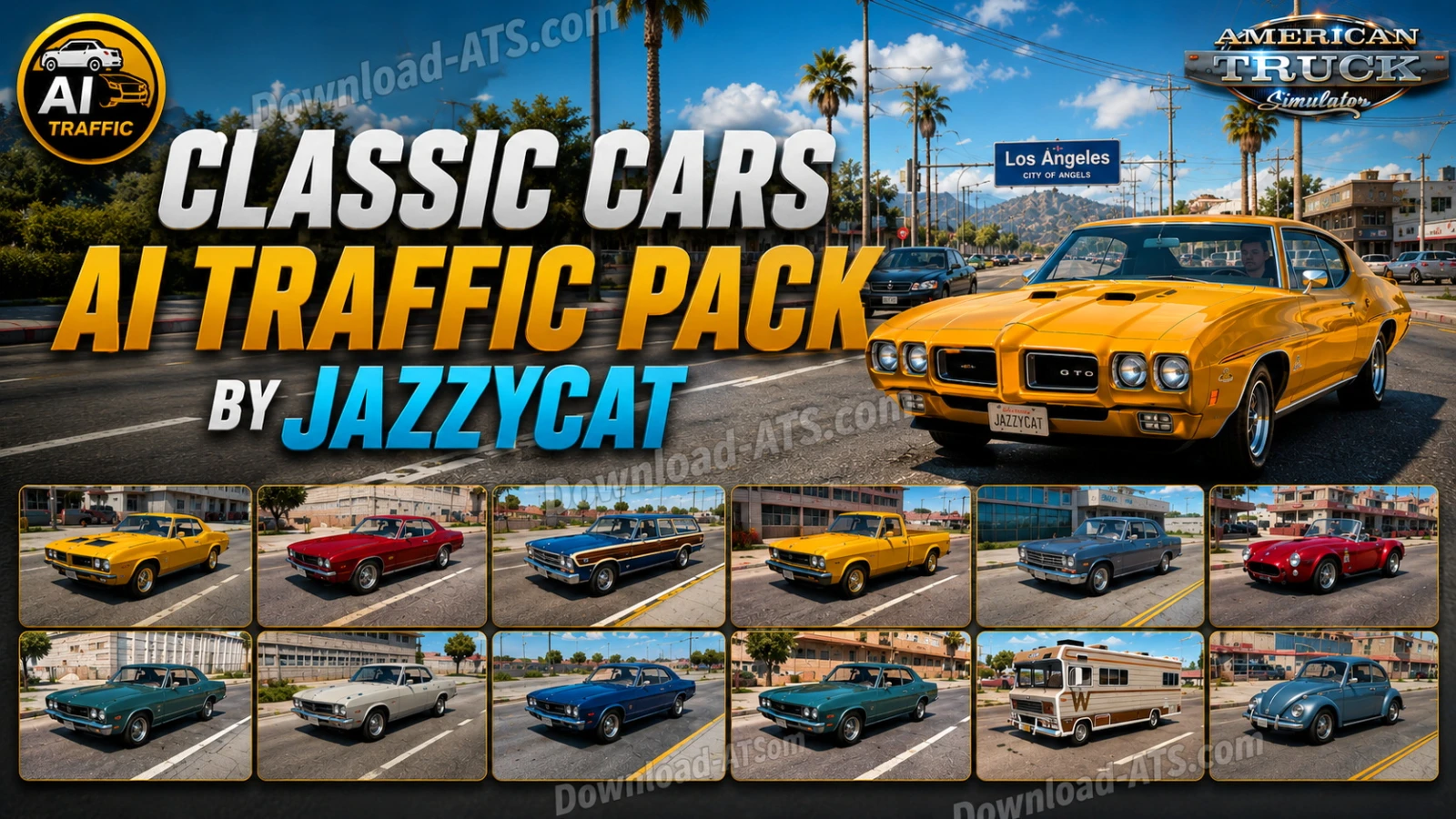 Classic Cars AI Traffic Pack v9.0.13 by Jazzycat (1.60.x) for ATS