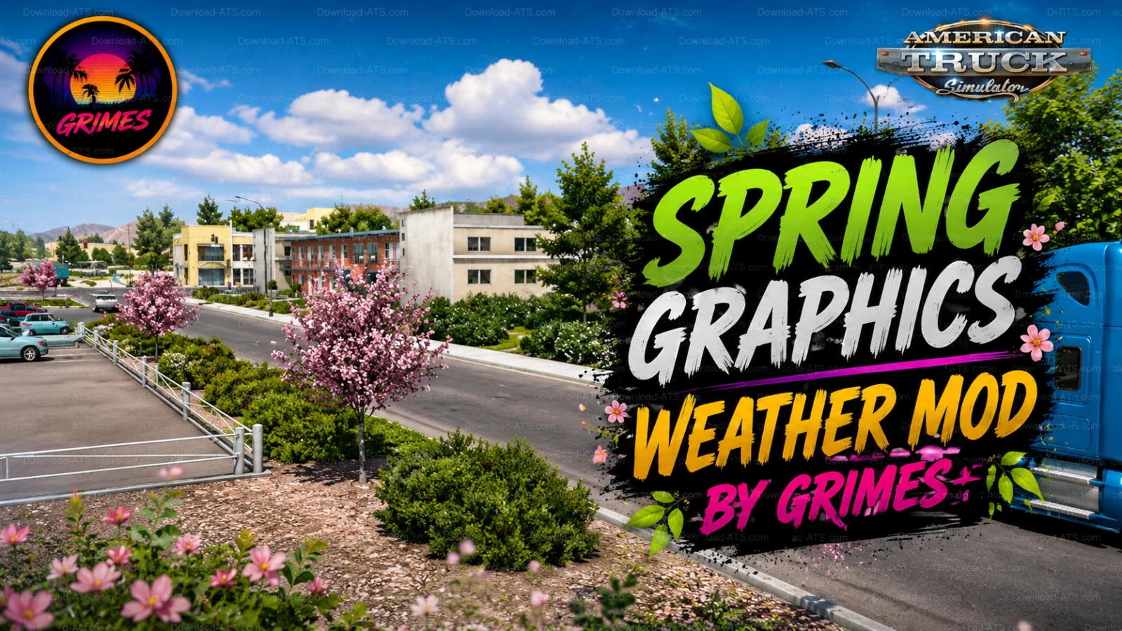 Spring Graphics / Weather Mod v4.4 by Grimes (1.60.x) for ATS