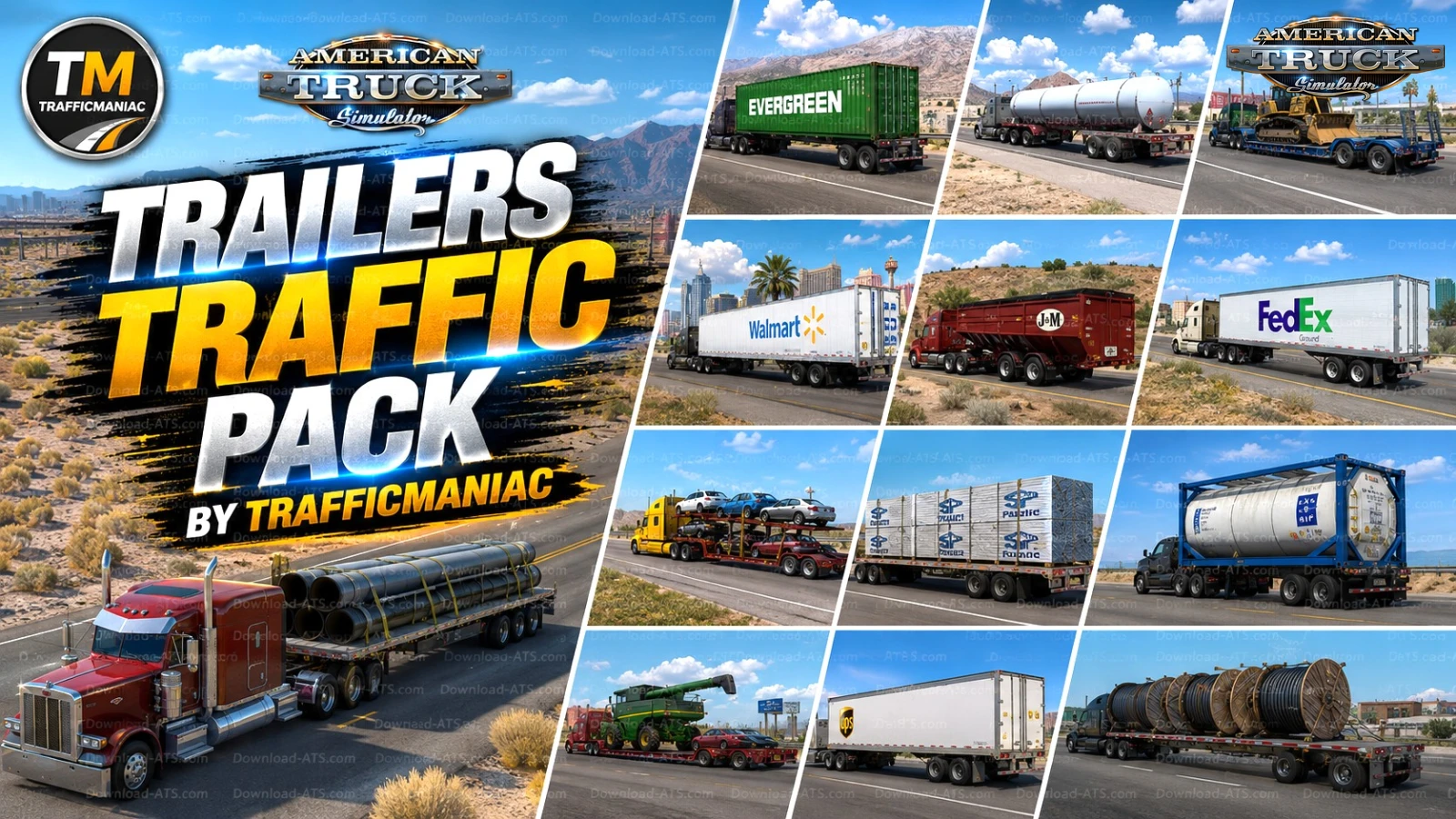 Trailers Traffic Pack v7.6.2 by TrafficManiac (1.60.x) for ATS