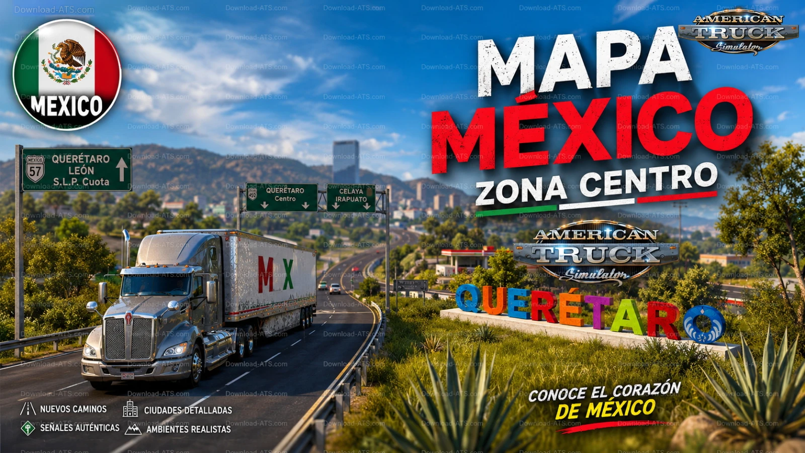Mapa Mexico Zona Centro Map v1.60 (160.x) for ATS