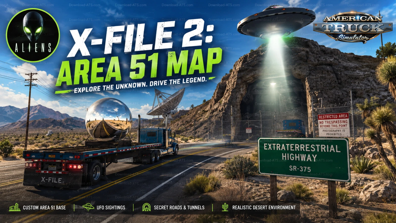 X-File 2: Area 51 Map v1.3 (1.60.x) for ATS
