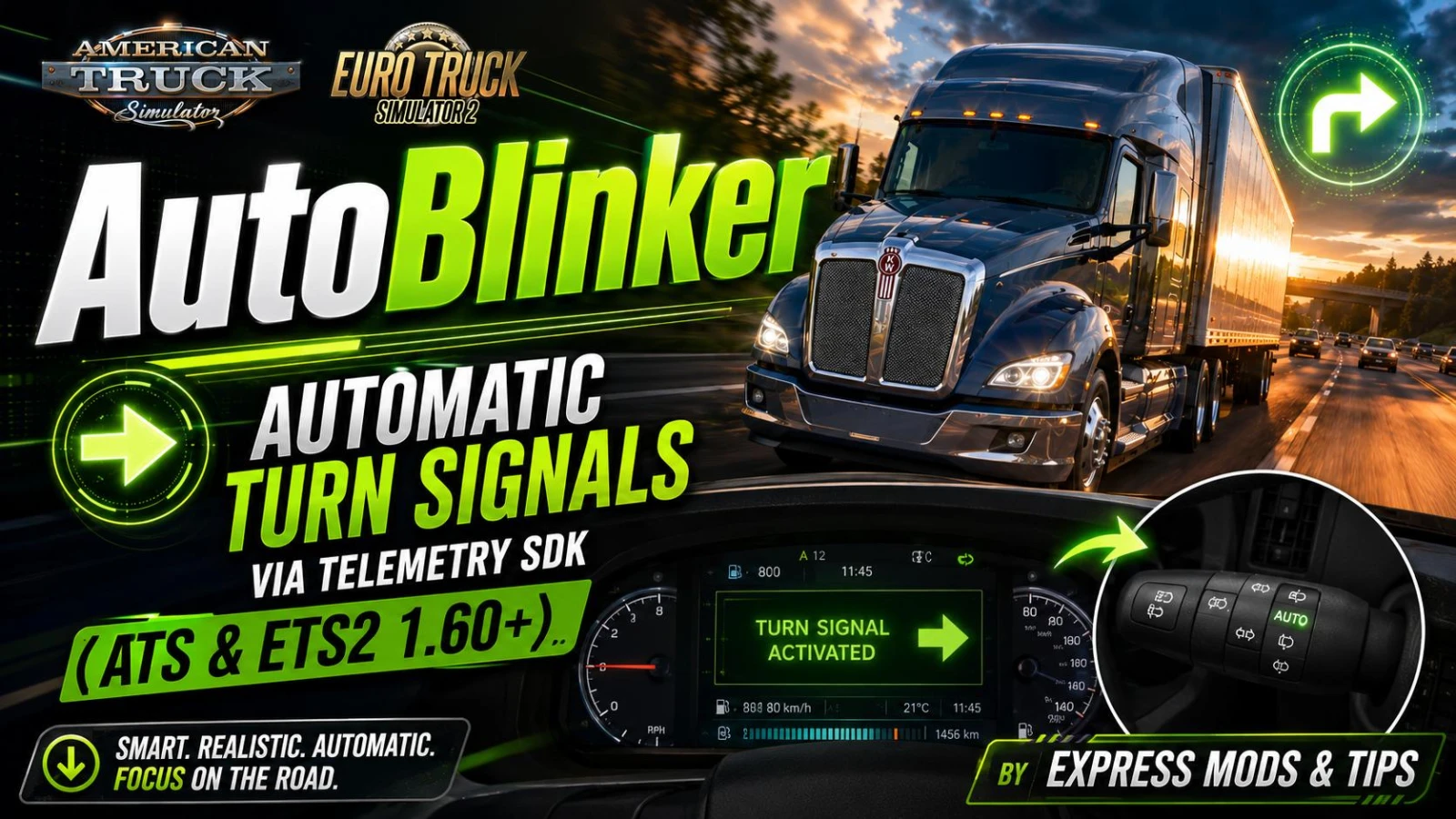 AutoBlinker - Automatic Turn Signals via Telemetry SDK v1.0 (1.60.x)