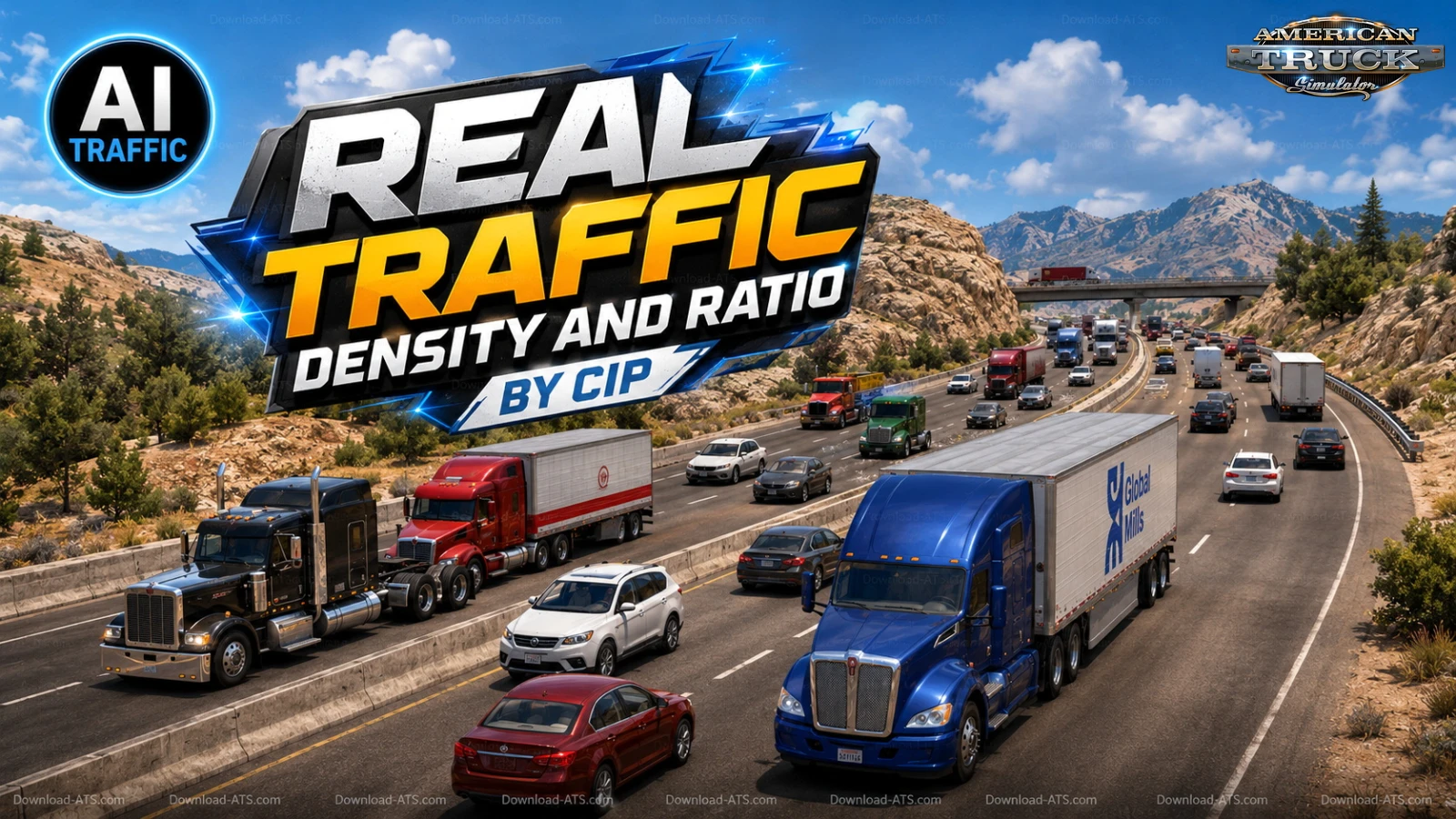 Real Traffic Density and Ratio v1.60a by Cip (1.60.x) for ATS