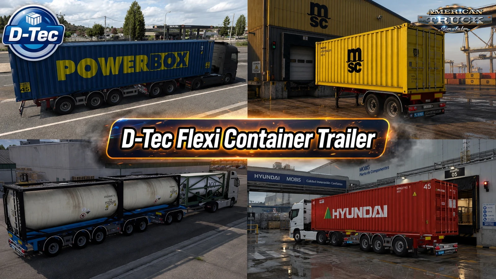 D-Tec Flexi Container Trailer v11.0 (1.60.x) for ATS