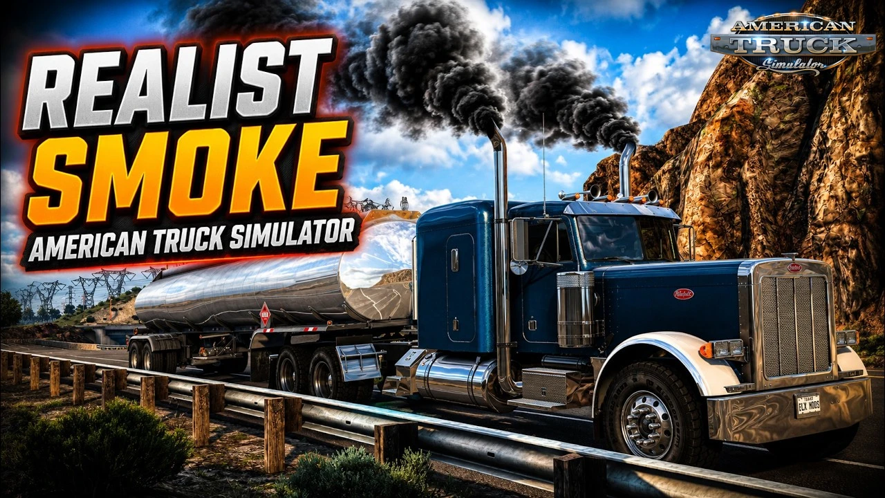 Realist Exaust Smoke for Peterbilt 359 By FLX Mods - Video