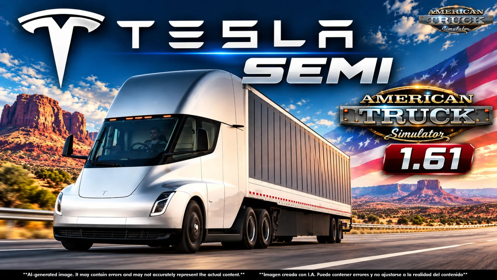 Tesla Semi Truck 2019 + Interior v3.0 (1.61.x) for ATS