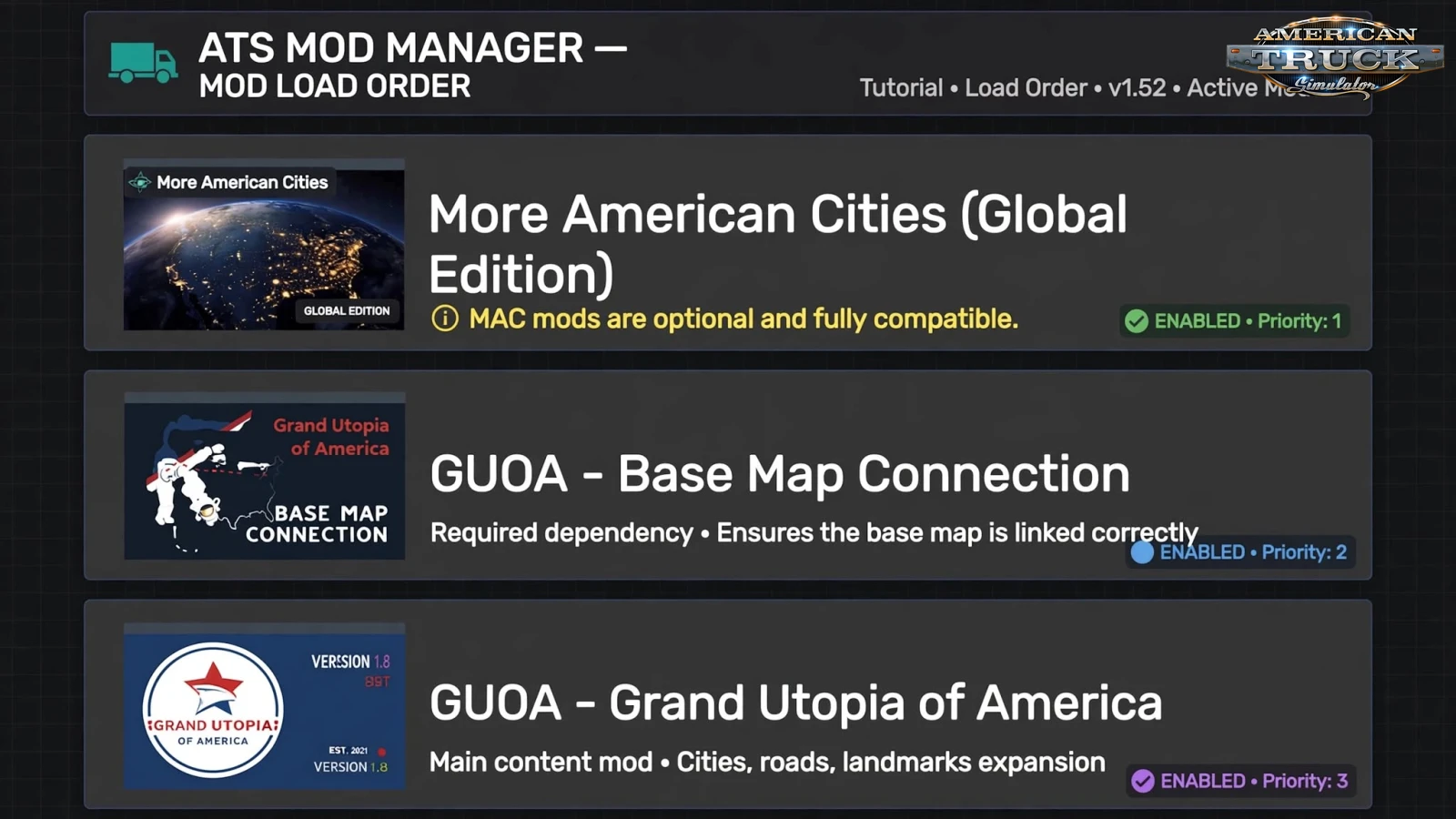 GUOA - Base Map Connection v1.4a (1.61.x) for ATS thumbnail 4