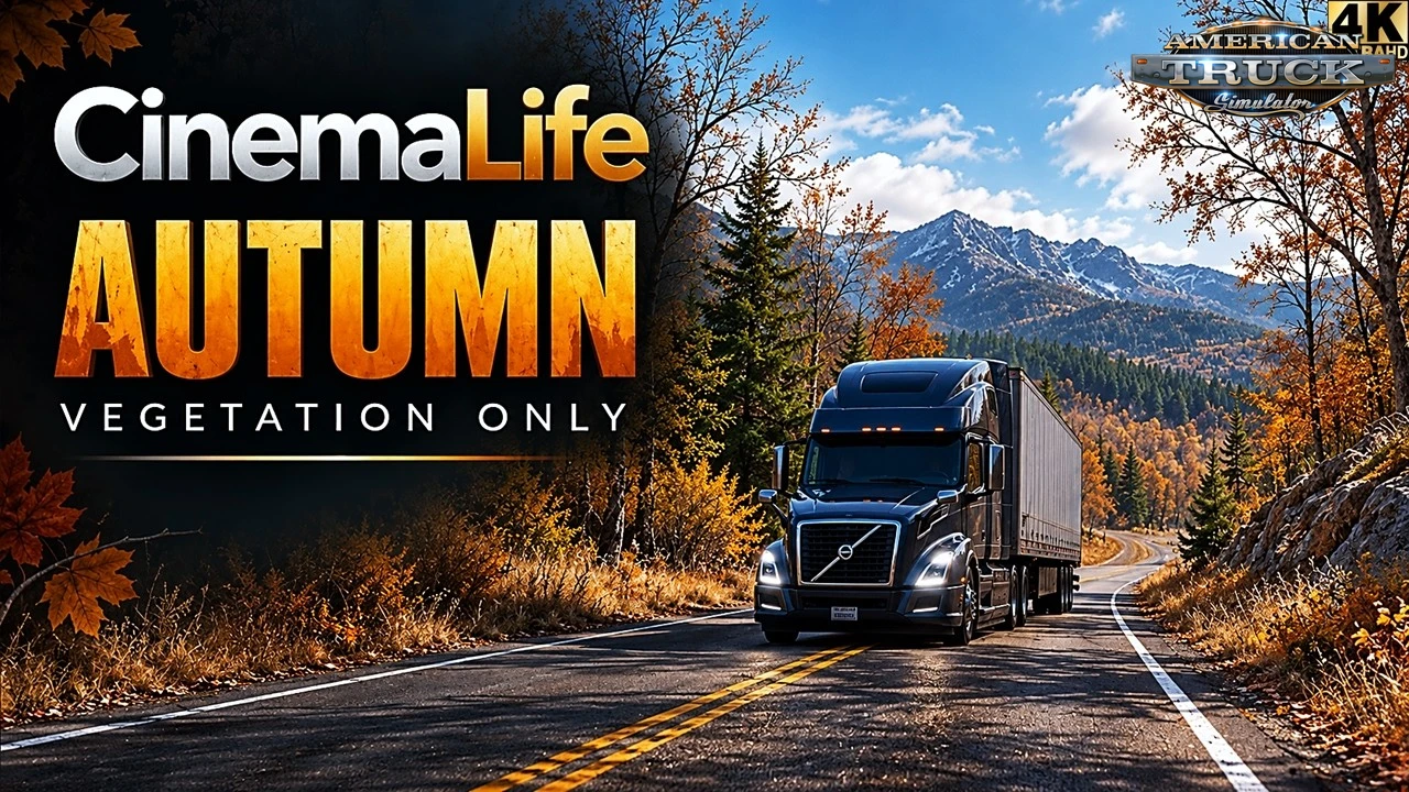 CinemaLife Autumn - Vegetation Only v1.1.4 (1.62.x) for ATS